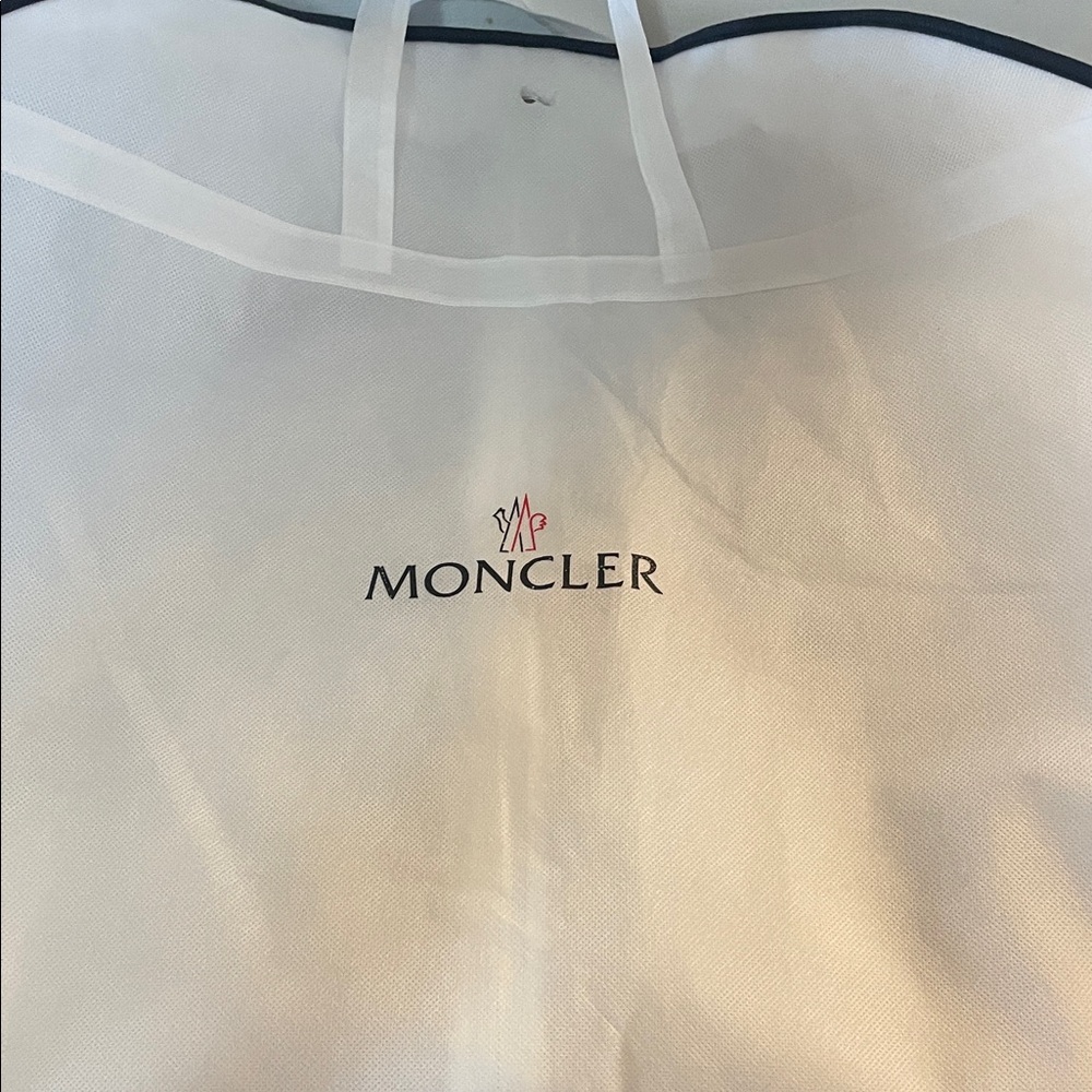 Moncler White Garment Cover with Logo